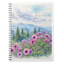 Flores silvestres de montaña y serenidad en acuare