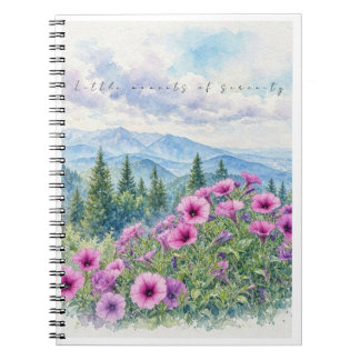 Cuaderno Flores silvestres de montaña y serenidad en acuare