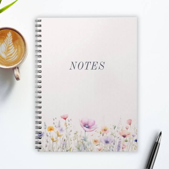 Cuaderno Flores silvestres de pradera en acuarela Notas Min (Subido por el creador)