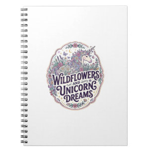 Cuaderno Flores silvestres de unicornio y sueños de unicorn