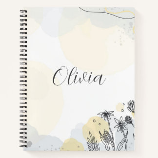 Cuaderno Flores silvestres elegantes en acuarela