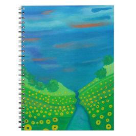 Cuaderno Flores silvestres en el acuarela del valle