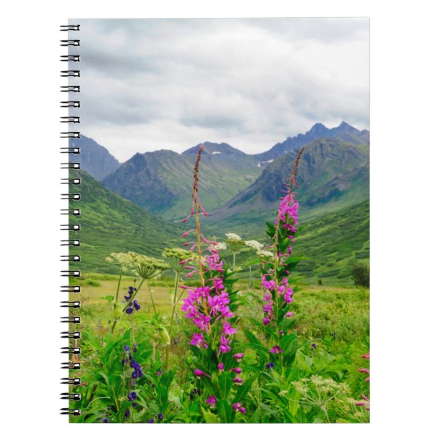 Cuaderno Flores silvestres en el valle de Alaskan (Frente)