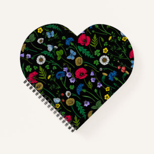 Cuaderno Flores silvestres en negro