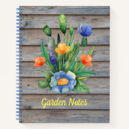 Cuaderno Flores Silvestres En Paneles De Madera