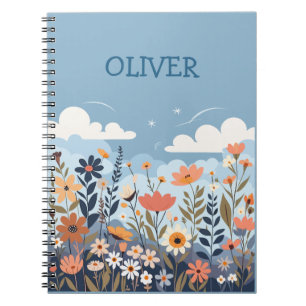 Cuaderno Flores Silvestres Florales Modernas Personalizadas