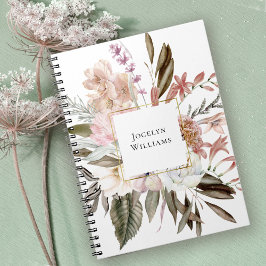 Cuaderno Flores silvestres florales rusas con nombre