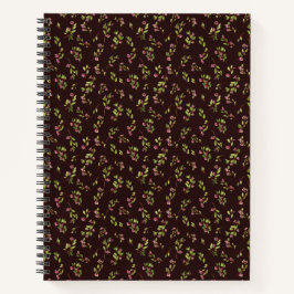 Cuaderno Flores silvestres florales teñidas en chocolate ma