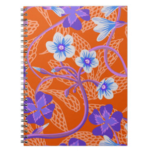 Cuaderno Flores silvestres florecientes decorativas. Bac fl