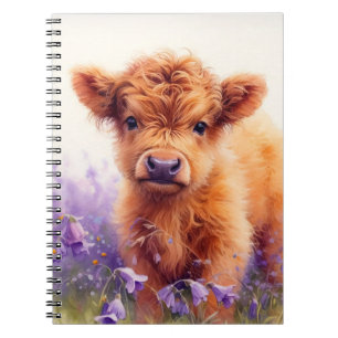 Cuaderno Flores silvestres moradas de vaca de raza altícola