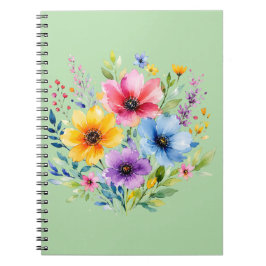 Cuaderno Flores silvestres pintadas a la acuarela