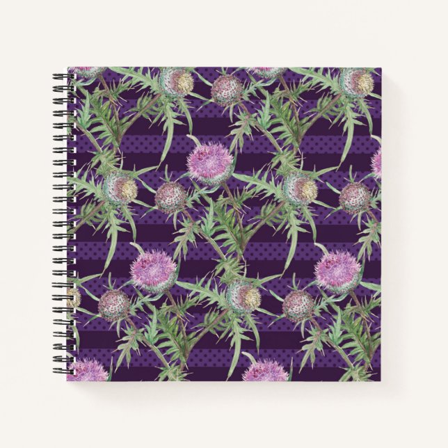 Cuaderno Flores silvestres violeta (Anverso)