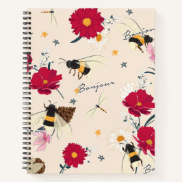 Cuaderno Flores silvestres y abejas de burbujas