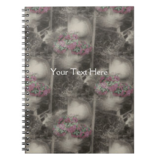 Cuaderno Flores Sobre El Patrón De Arte De La Naturaleza De