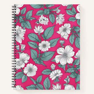 Cuaderno Flores sobre Rosa