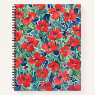 Cuaderno Flores sobre Verde