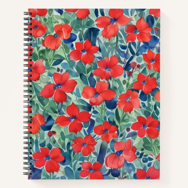 Cuaderno Flores sobre Verde (Anverso)