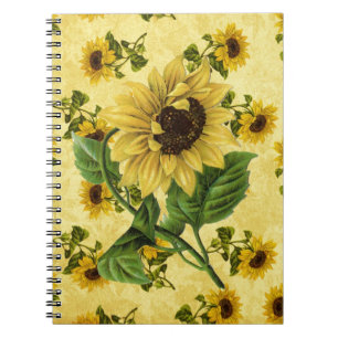 Cuaderno Flores solares vintage