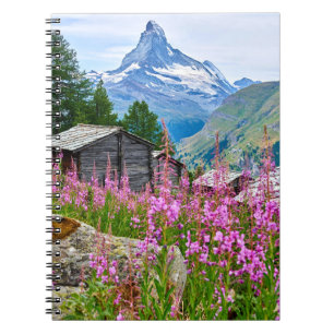 Cuaderno Flores Summer Matterhorn Suiza