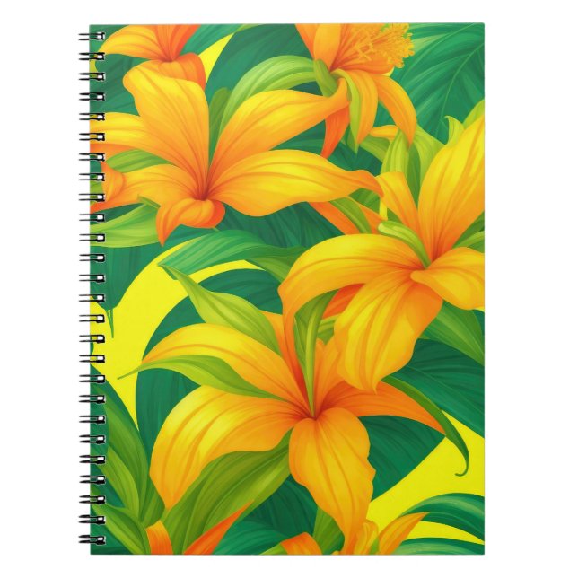 Cuaderno Flores tropicales coloridas (Frente)
