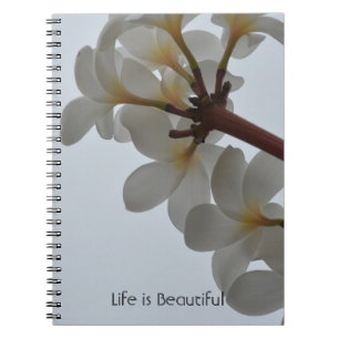 Cuaderno Flores Tropicales de Plumeria Kauai (mi fotografía