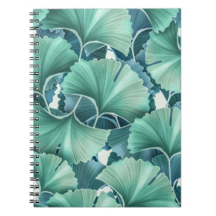 Cuaderno Flores tropicales, hojas, fondo continuo