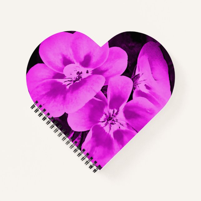 Cuaderno Flores Tropicales Rosa Brillante (Anverso)