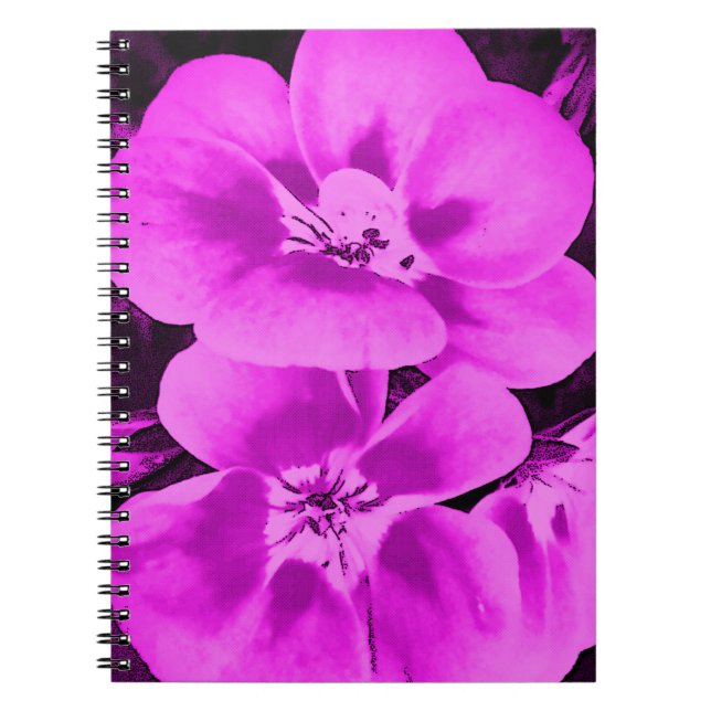 Cuaderno Flores Tropicales Rosa Brillante (Frente)