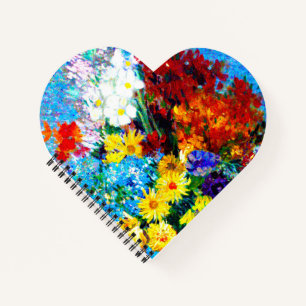Cuaderno Flores Van Gogh en una maleta azul