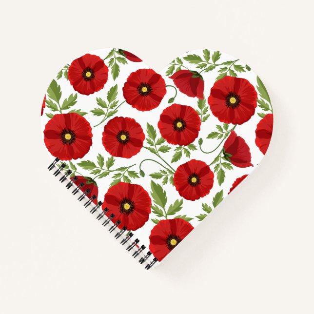 Cuaderno Flores veraniegas alegres con adormidera (Anverso)