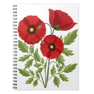 Cuaderno Flores veraniegas alegres con adormidera