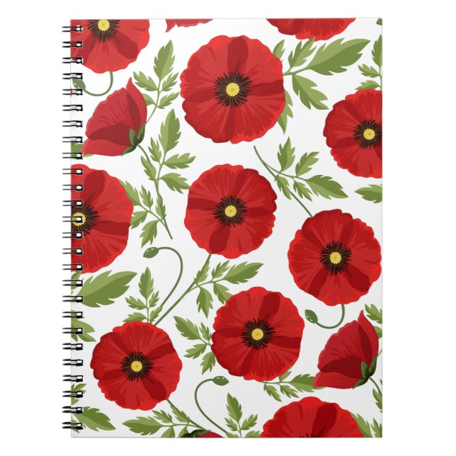 Cuaderno Flores veraniegas alegres con adormidera (Frente)