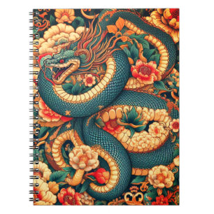 Cuaderno Flores verdes de serpiente