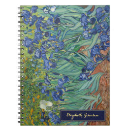 Cuaderno Flores Vincent Van Gogh Vintage Art Gold Monograma