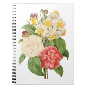 Cuaderno Flores vintage florales de Camelia Daffodil por Re