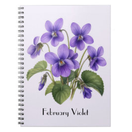 Cuaderno Flores Violetas de Febrero