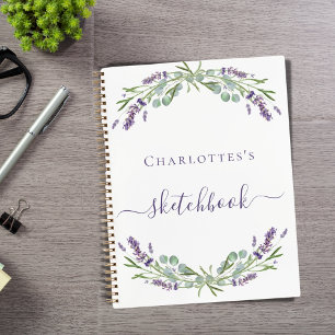 Cuaderno Flores violetas de lavanda de Sketchbook