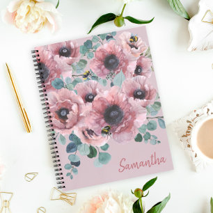 Cuaderno Flores y abejas Rosas polvorientas