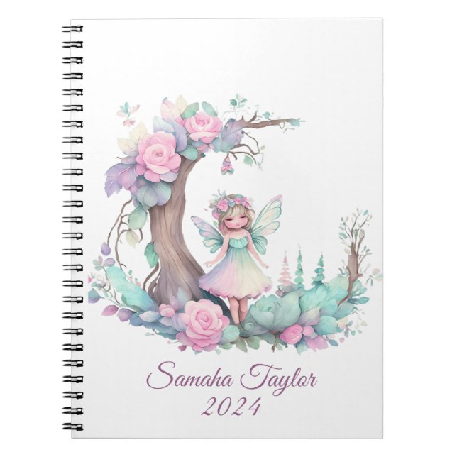 Cuaderno Flores y acuarela de hadas (Frente)