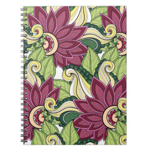 Cuaderno Flores Y Bloc De Notas P4