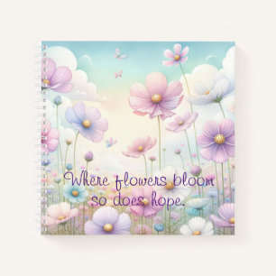 Cuaderno Flores y comillas Cosmos
