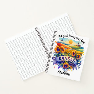 Cuaderno Flores y faro en Kansas