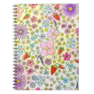 Cuaderno Flores y fresas