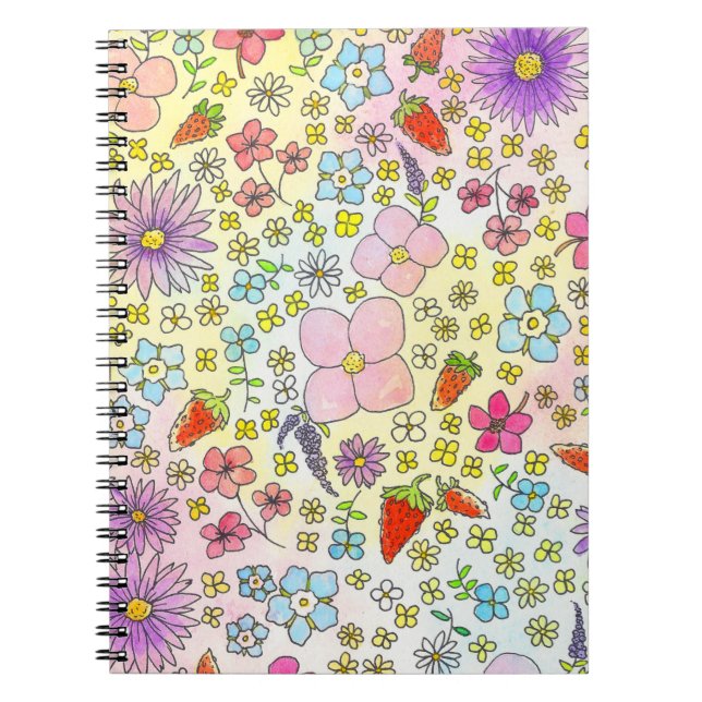 Cuaderno Flores y fresas (Frente)