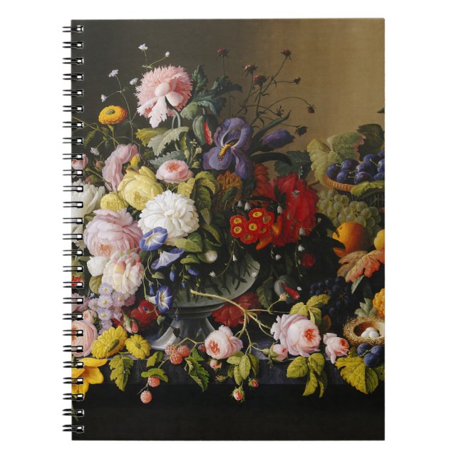 Cuaderno Flores y frutas antiguas de vida (Frente)