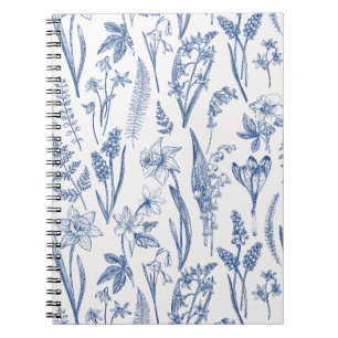 Cuaderno Flores y hierbas de primavera antiguas
