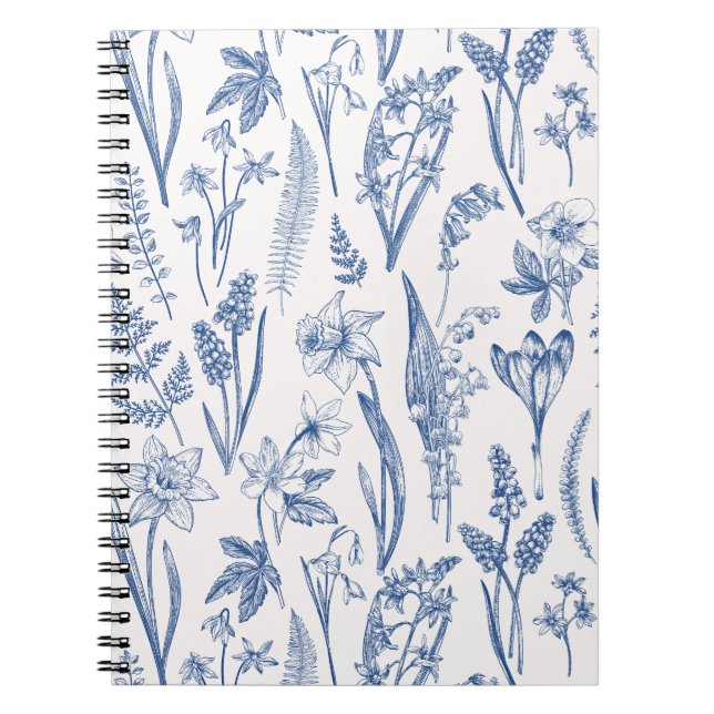 Cuaderno Flores y hierbas de primavera antiguas (Frente)
