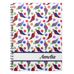 Cuaderno Flores y loros