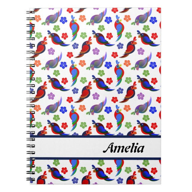 Cuaderno Flores y loros (Frente)