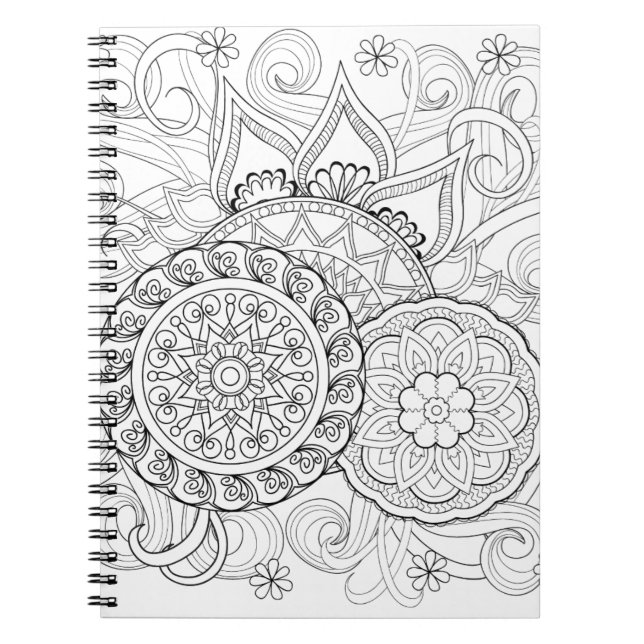 Cuaderno Flores y mandalas del Doodle (Frente)